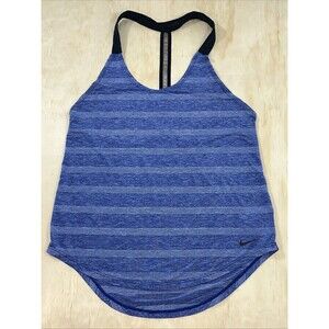 Nike Running Dri Fit Women Size XS Racerback Tank Top Mesh Blue